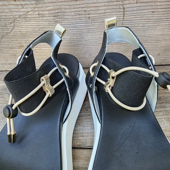 New NeroGiardini Art. E410700D-100 Women’s Leather and Canvas Sandals