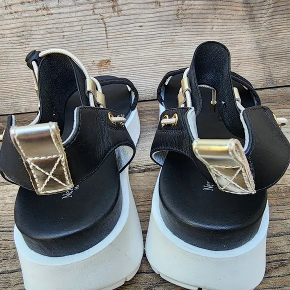 New NeroGiardini Art. E410700D-100 Women’s Leather and Canvas Sandals