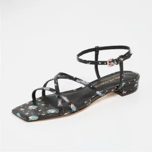 NEW NWOB Caroline Constas Morgan Sandal Floral Print