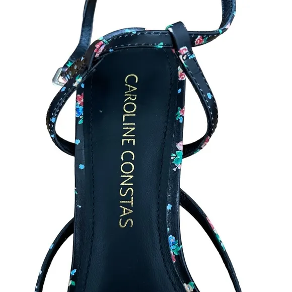 NEW NWOB Caroline Constas Morgan Sandal Floral Print