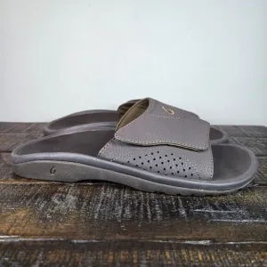 NEW OluKai Nalu Slide Mens Size 8 Slip On Flip Flops Beach Sandals Foam Brown