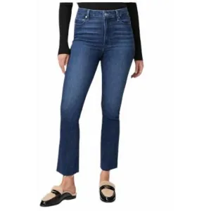 NEW PAIGE claudine maternity with raw hem jeans in sail away