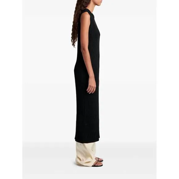 NEW PROENZA SCHOULER WHITE LABEL leighton knit maxi dress in black