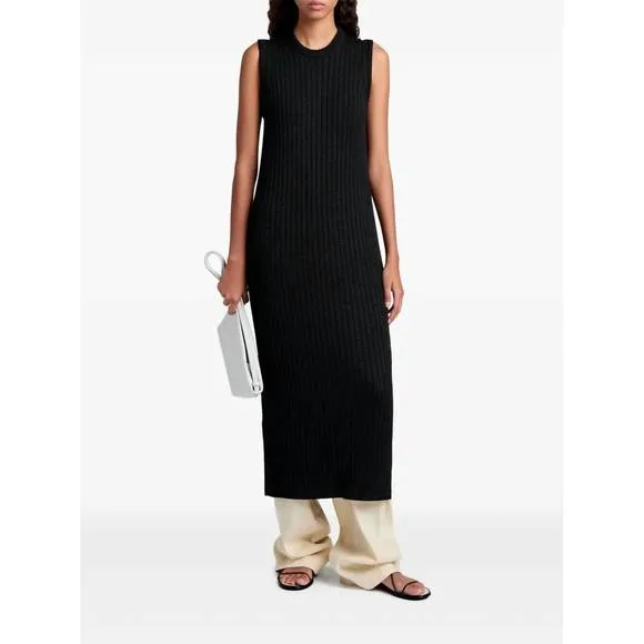 NEW PROENZA SCHOULER WHITE LABEL leighton knit maxi dress in black
