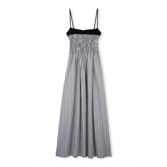 NEW RAILS primrose gingham dress in ivory jet gingham