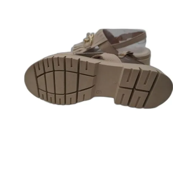 New Ron White &quot;Shalona&quot; Sporty Sandals in Oyster/off white cushion/chain size 40