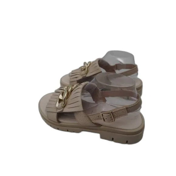 New Ron White &quot;Shalona&quot; Sporty Sandals in Oyster/off white cushion/chain size 40