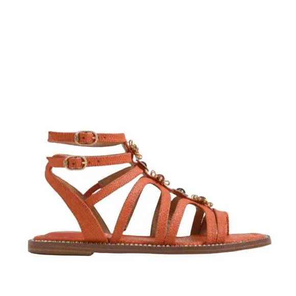 NEW SAM EDELMAN women's tianna sandals in terra orange