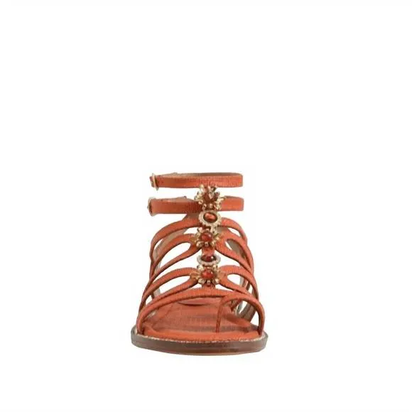 NEW SAM EDELMAN women's tianna sandals in terra orange