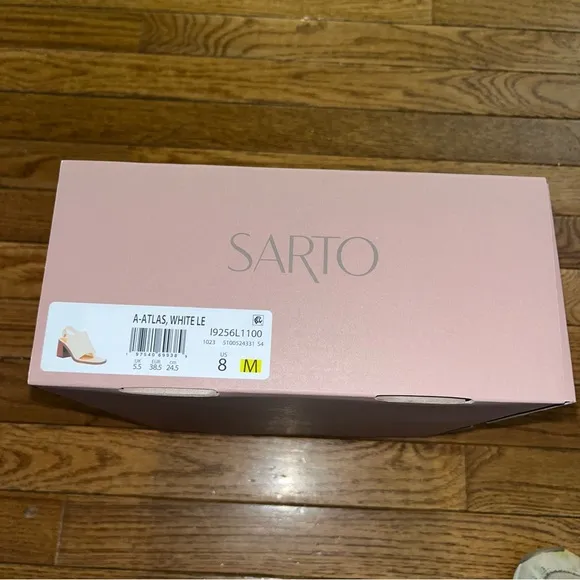 NEW Sarto by Franco Sarto Atlas Slingback Sandals Ivory &amp; Tan Women’s Size 8