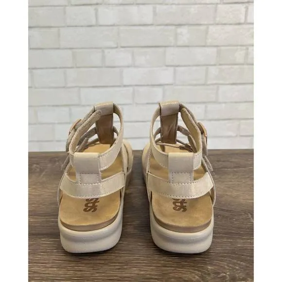 NEW SAS aria gladiator sandals -wide in soft gold