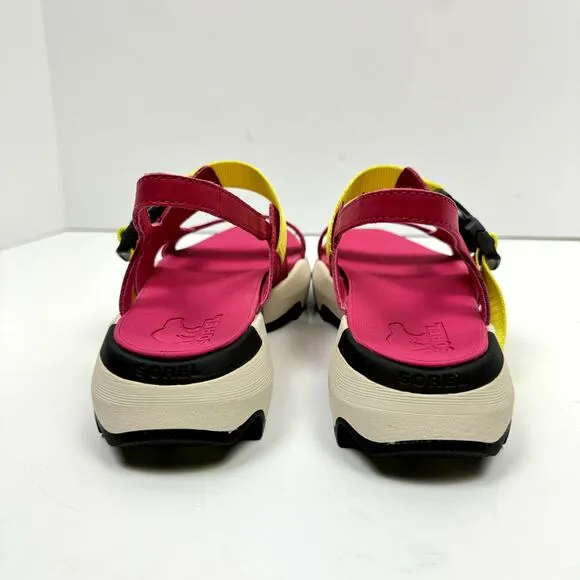 NEW Sorel Kinetic Impact Pink &amp; Neon Yellow Outdoor Performance Sling Sandals