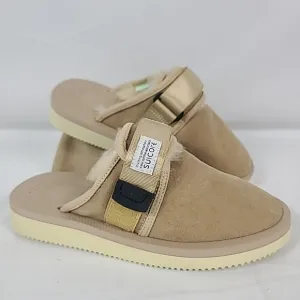 NEW Suicoi'e ZAVO-M2ab Beige Shearling Slip On Clogs Sandals Sz M5, W7 NIB $275