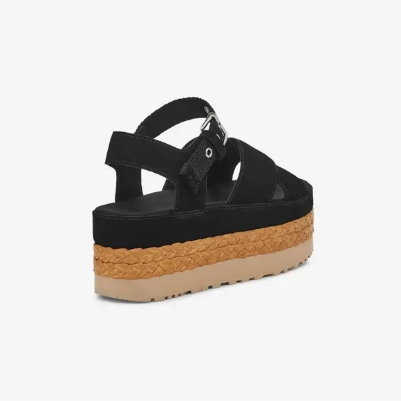 NEW UGG Women's Aubrey Ankle Black Platform Sandal
