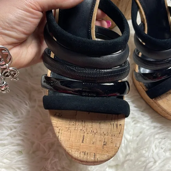 NEW Vince Camuto Black Cork Platform Sandals Patrest