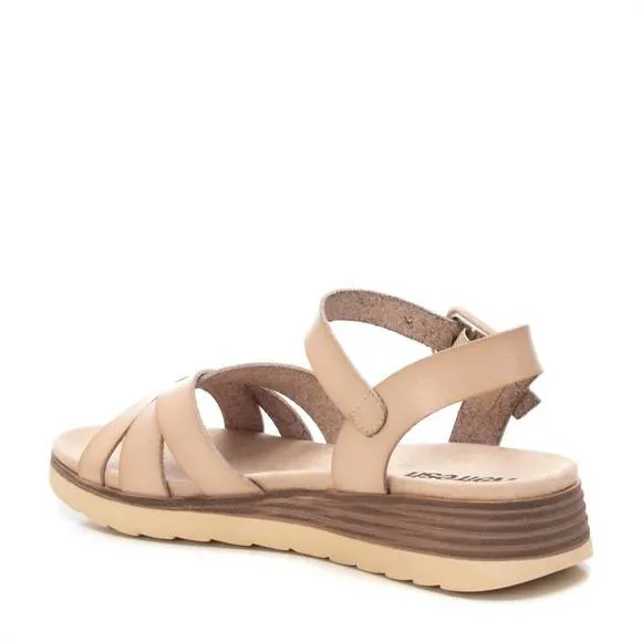 NEW XTI women's low wedge sandals in beige