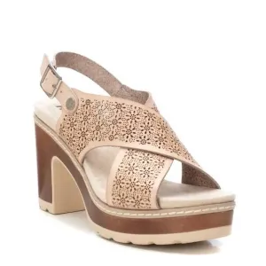 NEW XTI women's refresh heeled sandals in beige