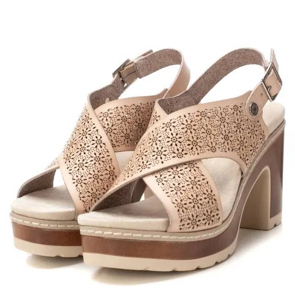 NEW XTI women's refresh heeled sandals in beige