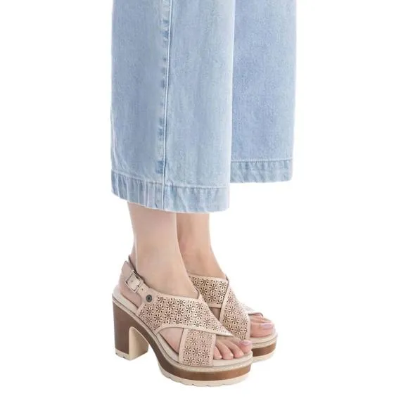 NEW XTI women's refresh heeled sandals in beige