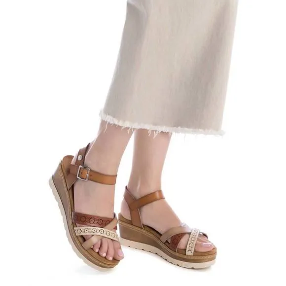NEW XTI women's wedge sandals in camel
