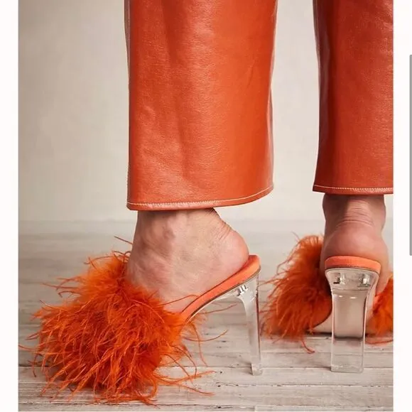 New Free People Jeffrey Campbell Daisy Heels in orange size 7Retail $138