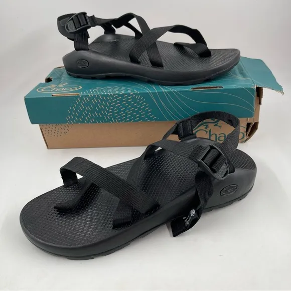 NIB! Chaco Men’s Z2 Classic Sports Black Textured Nylon Comfort Sandals- Size 13