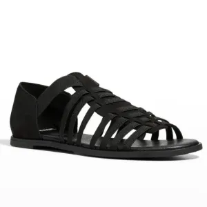 NIB Eileen Fisher Women’s Rato Stretch Slip On Fisherman Sandals in Black in 7.5