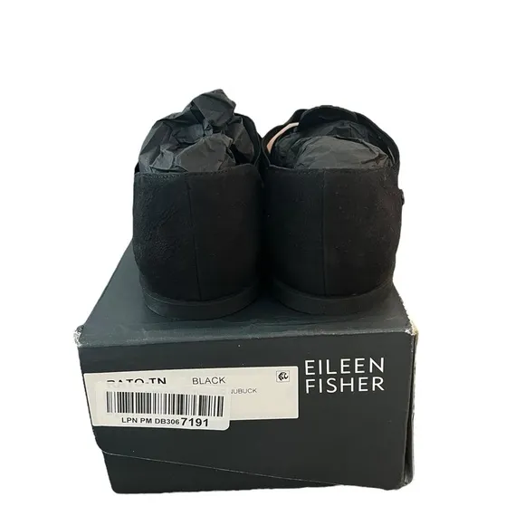 NIB Eileen Fisher Women’s Rato Stretch Slip On Fisherman Sandals in Black in 7.5