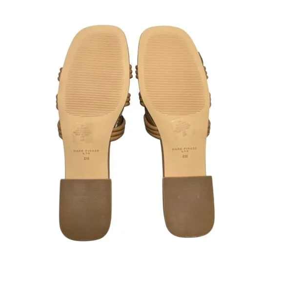 NIB! Marc Fisher Casara Slip-On Slide Sandals in Medium Natural - Size 8