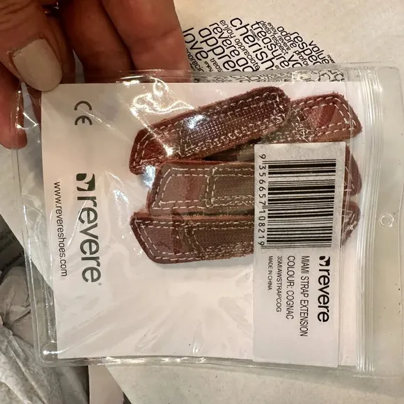 NIB Revere Emerald Platform Comfort Sandals in Cognac - 8