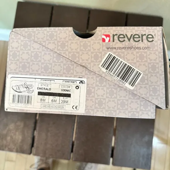 NIB Revere Emerald Platform Comfort Sandals in Cognac - 8
