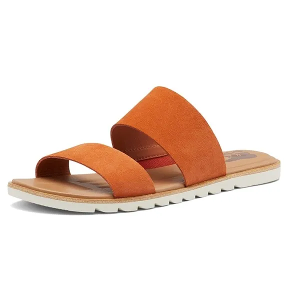 NIB SOREL Ella ll Leather &amp; Rubber sandal flats size 10
