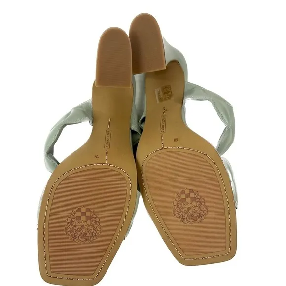 NIB - Vince Camuto Renneya Mint Green Leather Mule Sandals - Size 12
