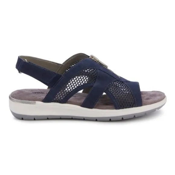 NIB Walking Cradles | Navy Spencer Nubuck Leather Sandal