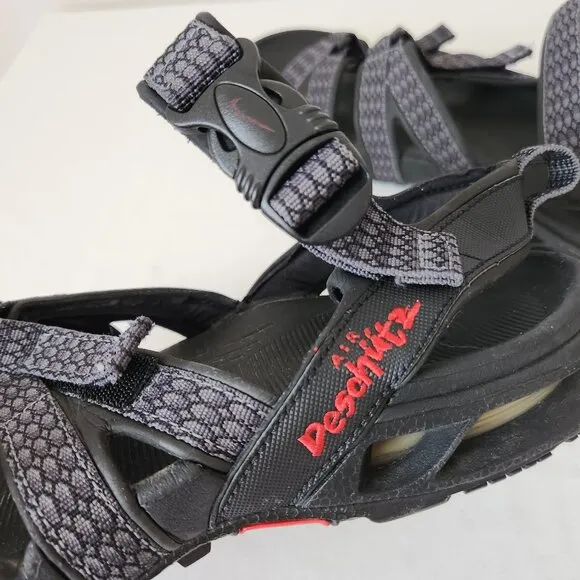 Nike ACG Men's Air Deschutz Water Sport Hiking Sandals Adjustable Black Grey