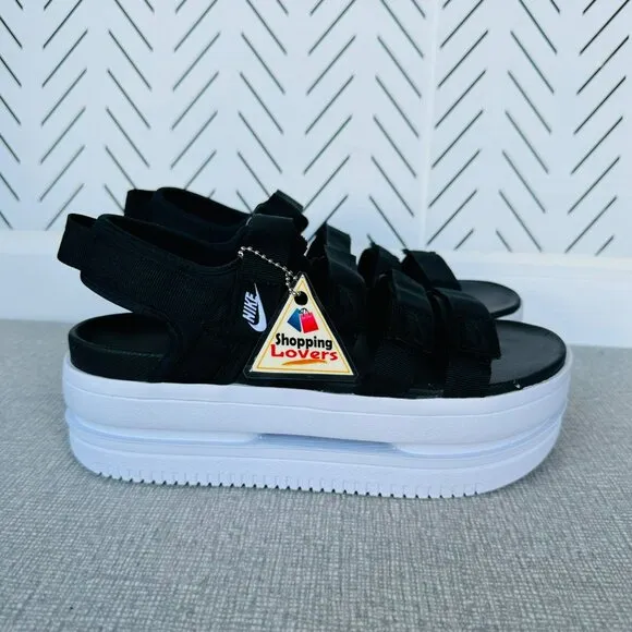 ⭐Nike Icon Classic Platform Chunky Size 5 Women's Sandals Black DH0224-001 New