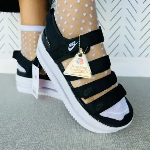 ⭐Nike Icon Classic Platform Chunky Size 5 Women's Sandals Black DH0224-001 New