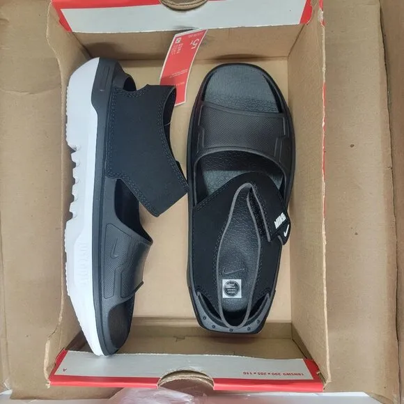 ⭐Nike Youth Sz 5Y Women 6.5  Playscape Black Sandals Slide Slippers CU5296-001 N