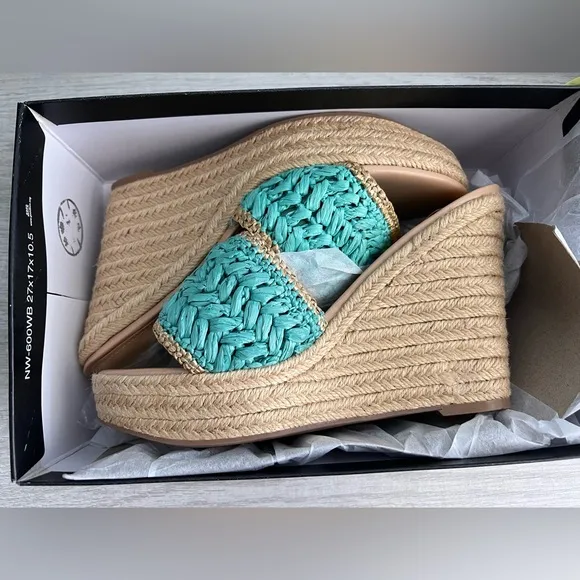 NINE WEST Women's Holand Casual Espadrille Wedge Sandals