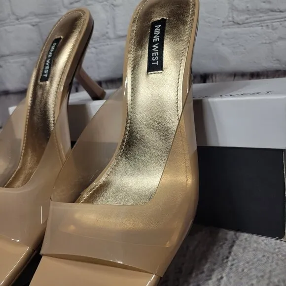 Nine West Women's Raylen Kitten Heel Slip-on Dress Sandals
