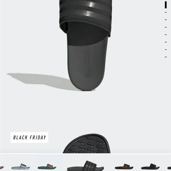 NIOB and NWT Adidas Adilette comfort yoga sandals.  Size 8M W9. Brand new.