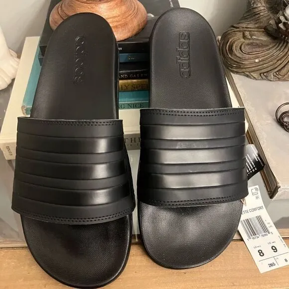 NIOB and NWT Adidas Adilette comfort yoga sandals.  Size 8M W9. Brand new.