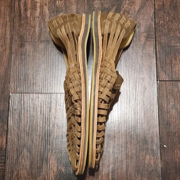 Nisolo Huarache Sandals Mens 11 Tobacco 100% Leather Beach Boho