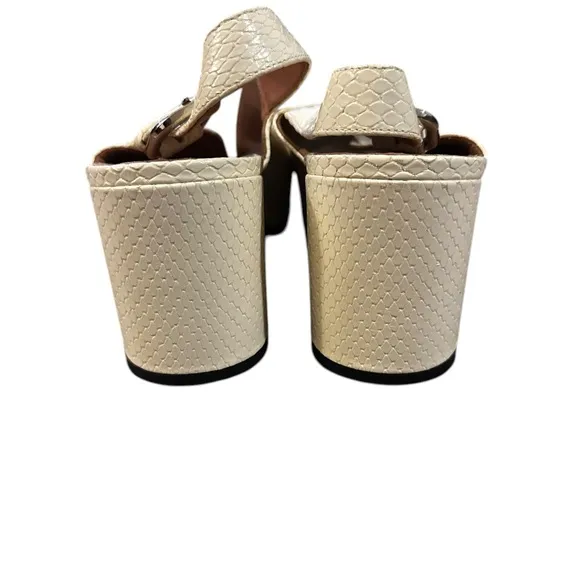 Nomasei BAGHERA Sandals Embossed Pompeii White Size 41 9.5 US