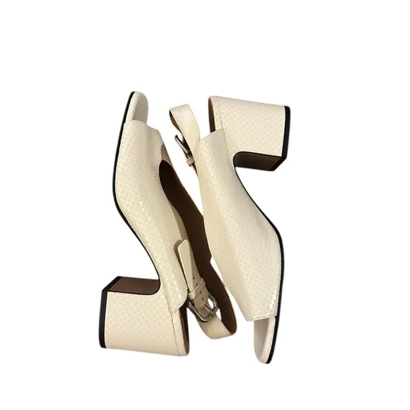 Nomasei BAGHERA Sandals Embossed Pompeii White Size 41 9.5 US