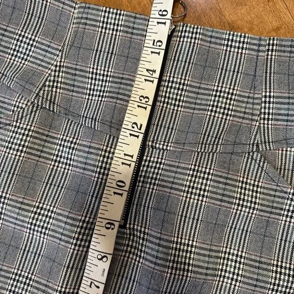Nordstrom Plaid Check Mini Skirt with Zipper Detail Gray
