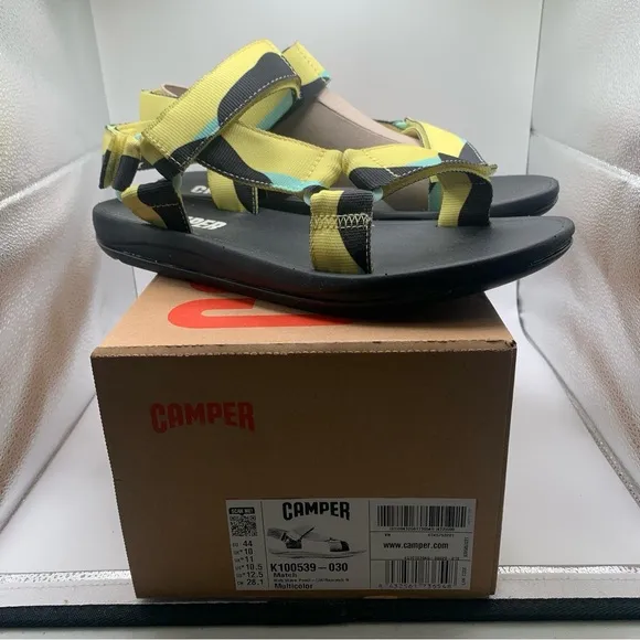 NWB Camper Men's Match Sandals multicolored size 10.5 camo