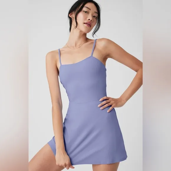 NWHT ALOSOFT COURTSIDE TENNIS DRESS LILAC BLUE