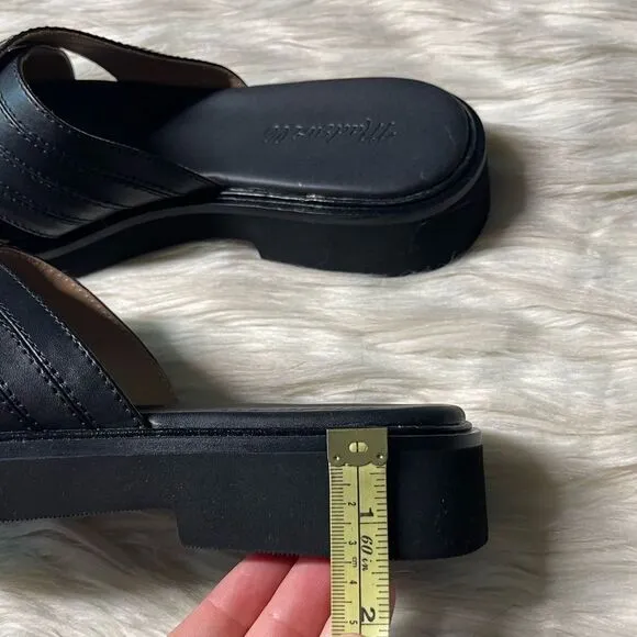 NWOB Madewell The Alina Platform Sandal in True Black