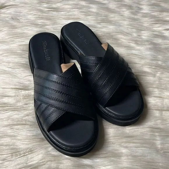 NWOB Madewell The Alina Platform Sandal in True Black